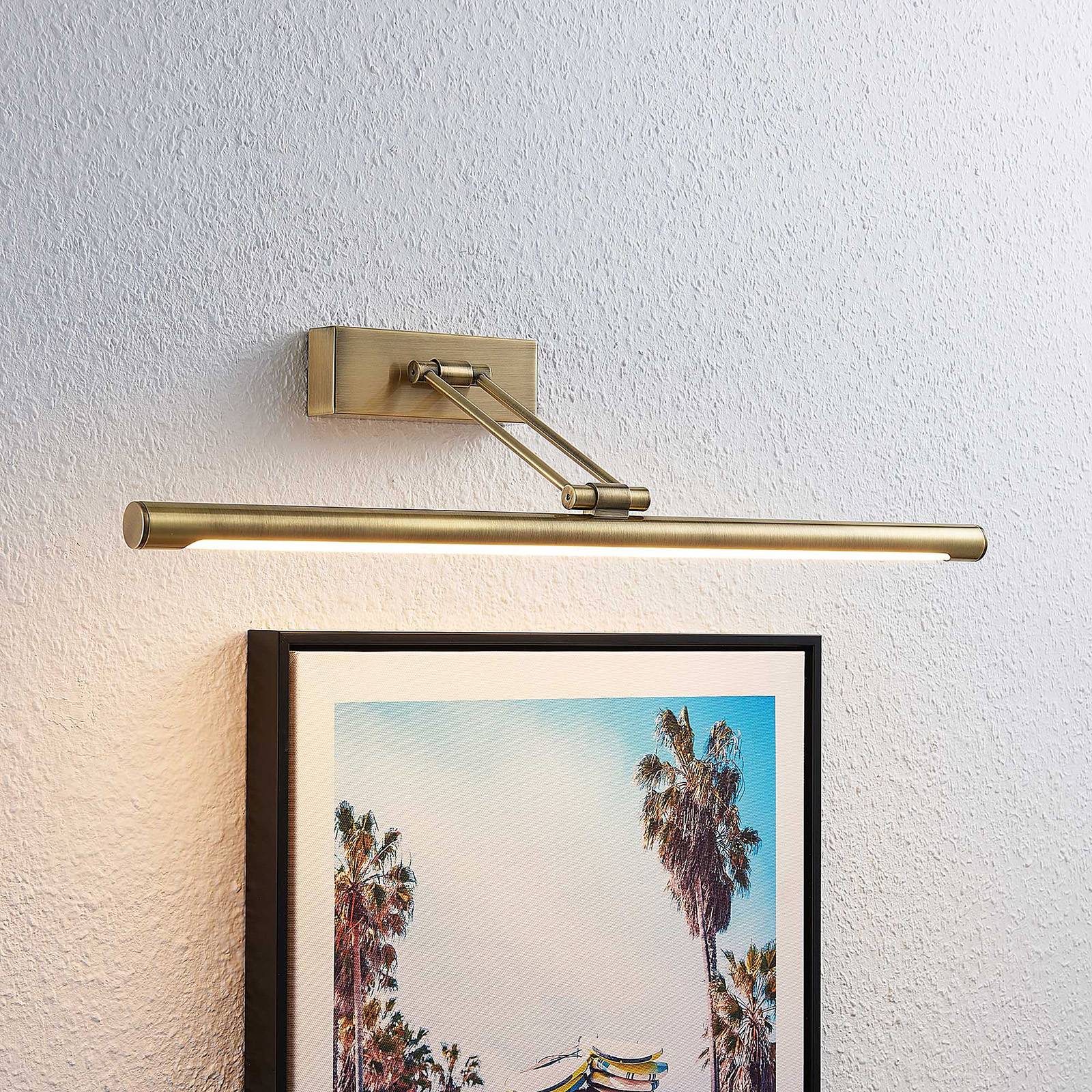 foto del prodotto lucande lampada led per quadri dimitrij, ottone, metallo, 54 cm