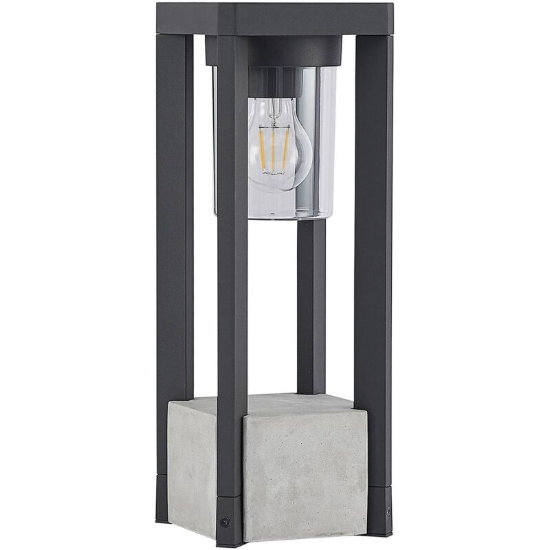 foto del prodotto lucande lampioncino kalisa, e27, ip44, 42 cm, grigio, metallo