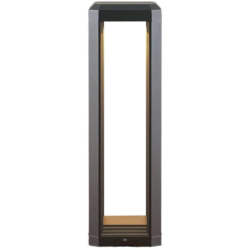 foto del prodotto lucande lampioncino led fery, antracite, metallo, 50 cm, ip65