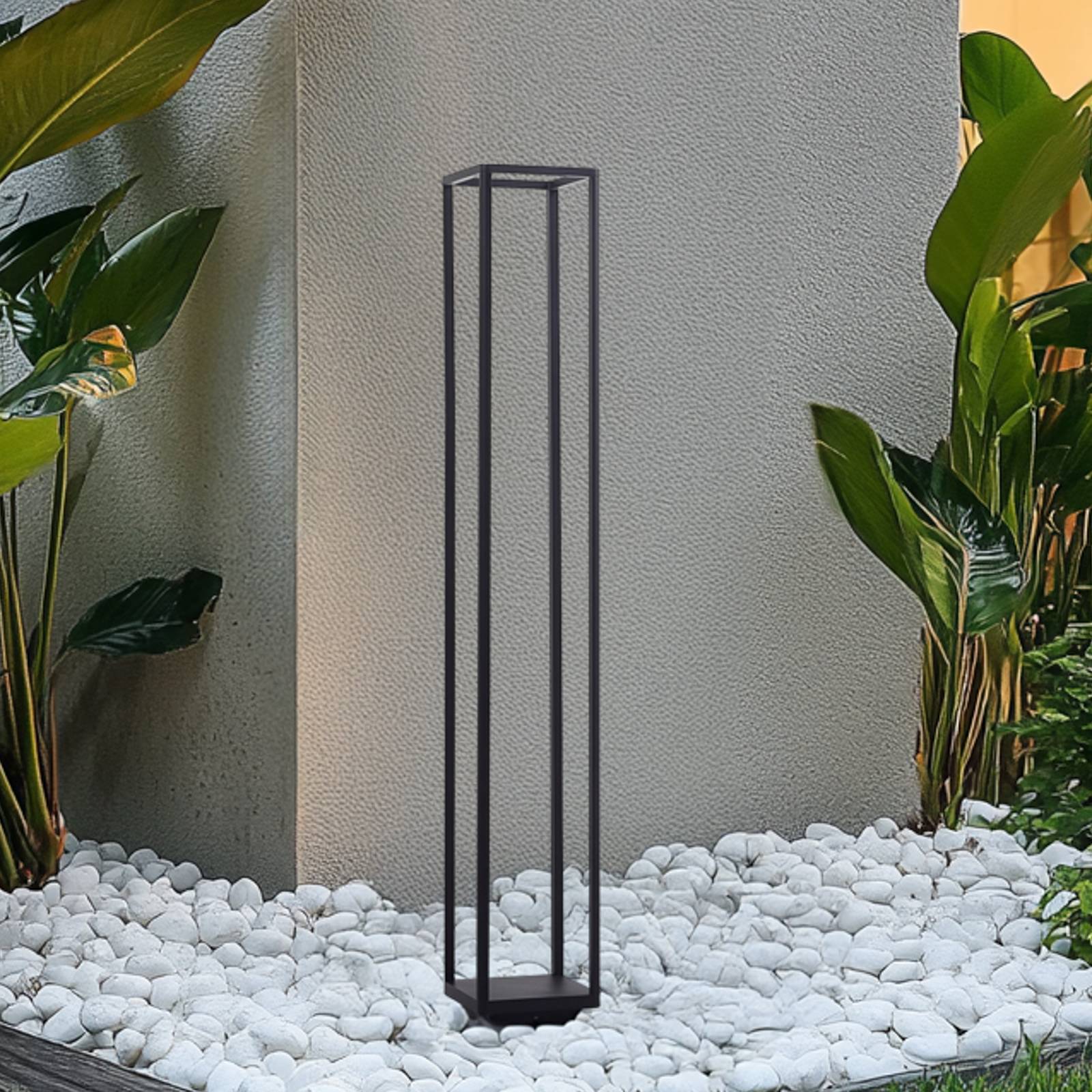 foto del prodotto lucande lampione a led thorvid, altezza 120 cm, nero