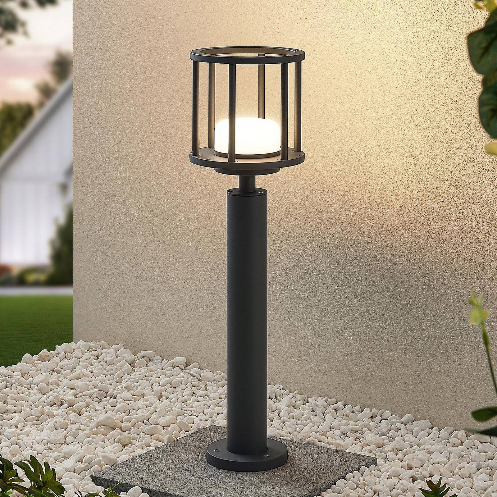 foto del prodotto lucande lampione berenike, 60 cm, grigio scuro, metallo, gx53