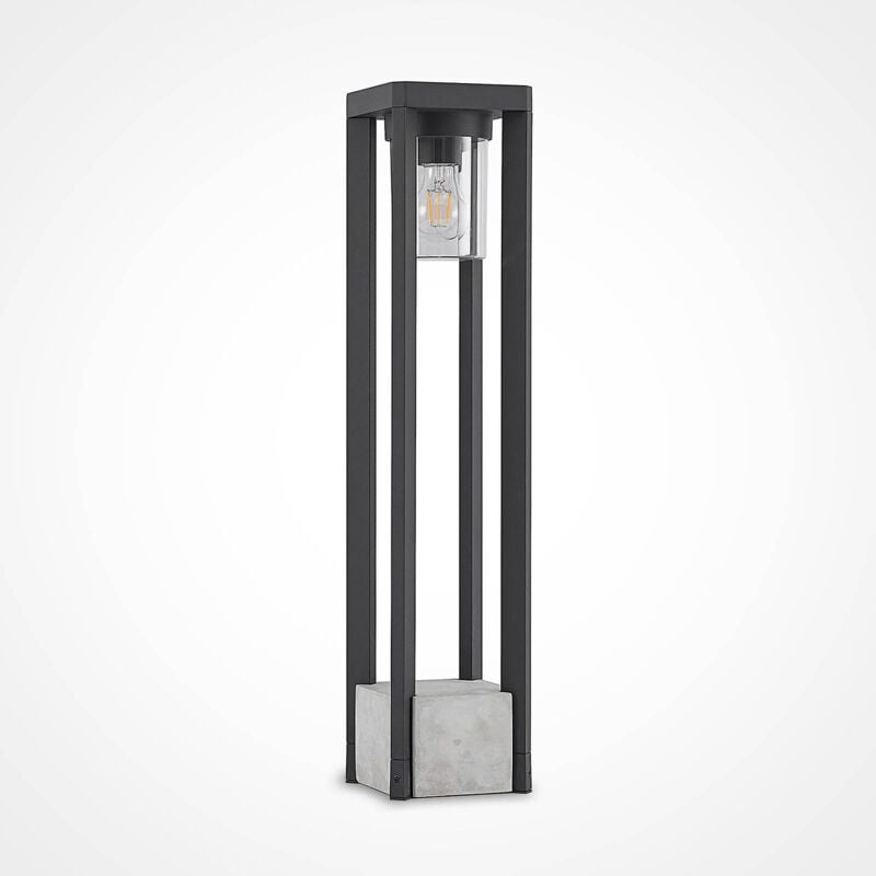 foto del prodotto lucande lampione kalisa, e27, ip44, 70 cm, grigio, metallo