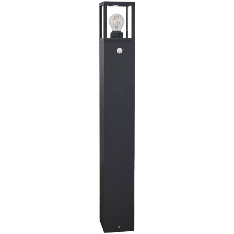 foto del prodotto lucande lampione klemens, 90 cm, sensore, antracite, e27