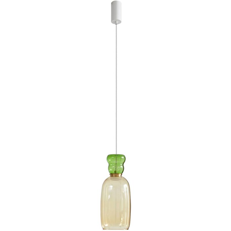 foto del prodotto lucande led fay in giallo da vetro