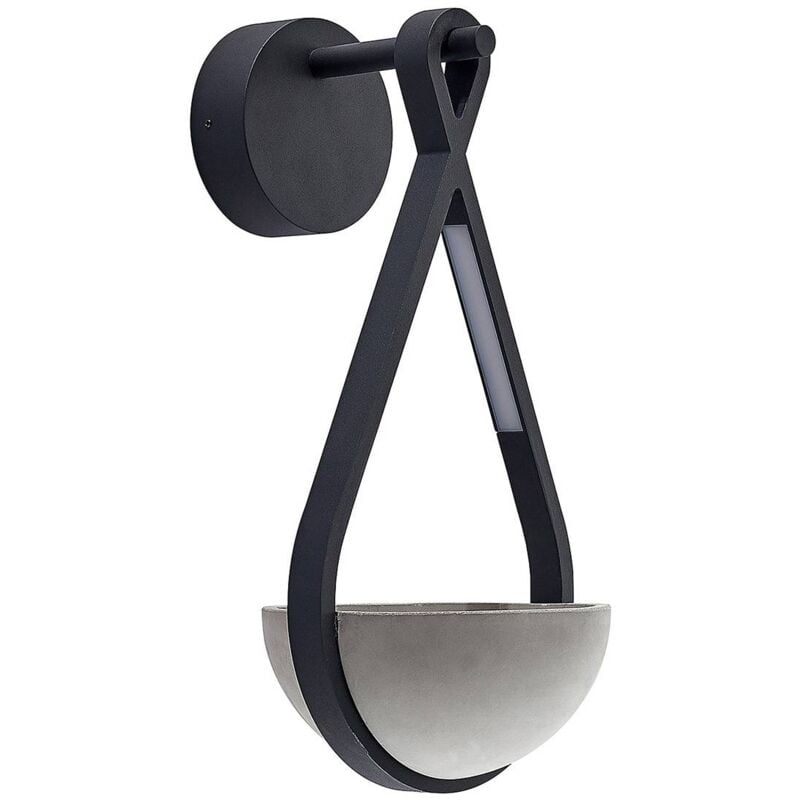 foto del prodotto lucande led florka in grigio da alluminio