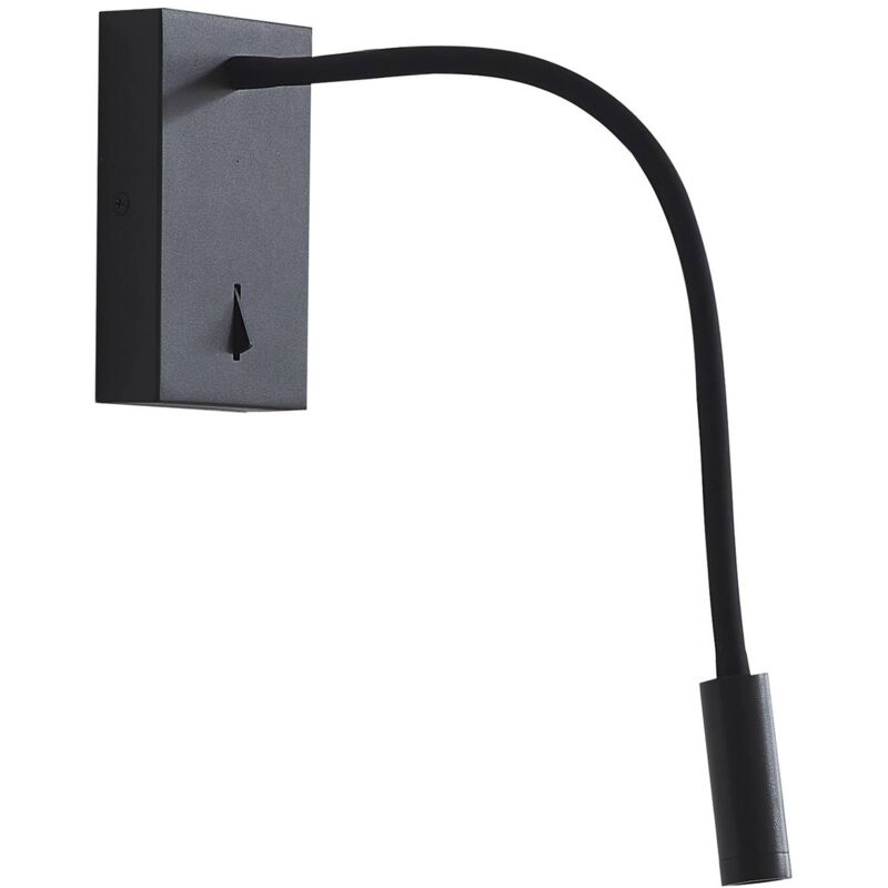 foto del prodotto lucande led hetti in nero da metallo