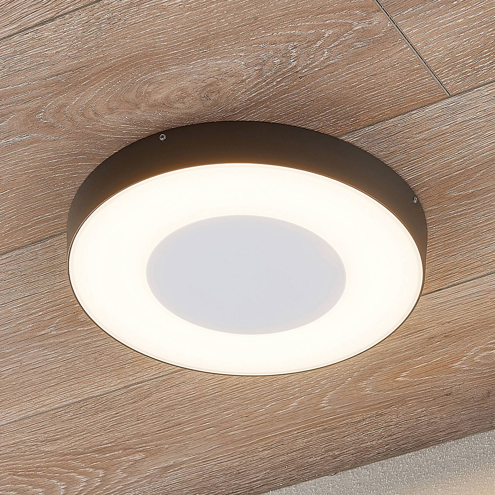 foto del prodotto lucande led sora in grigio da alluminio