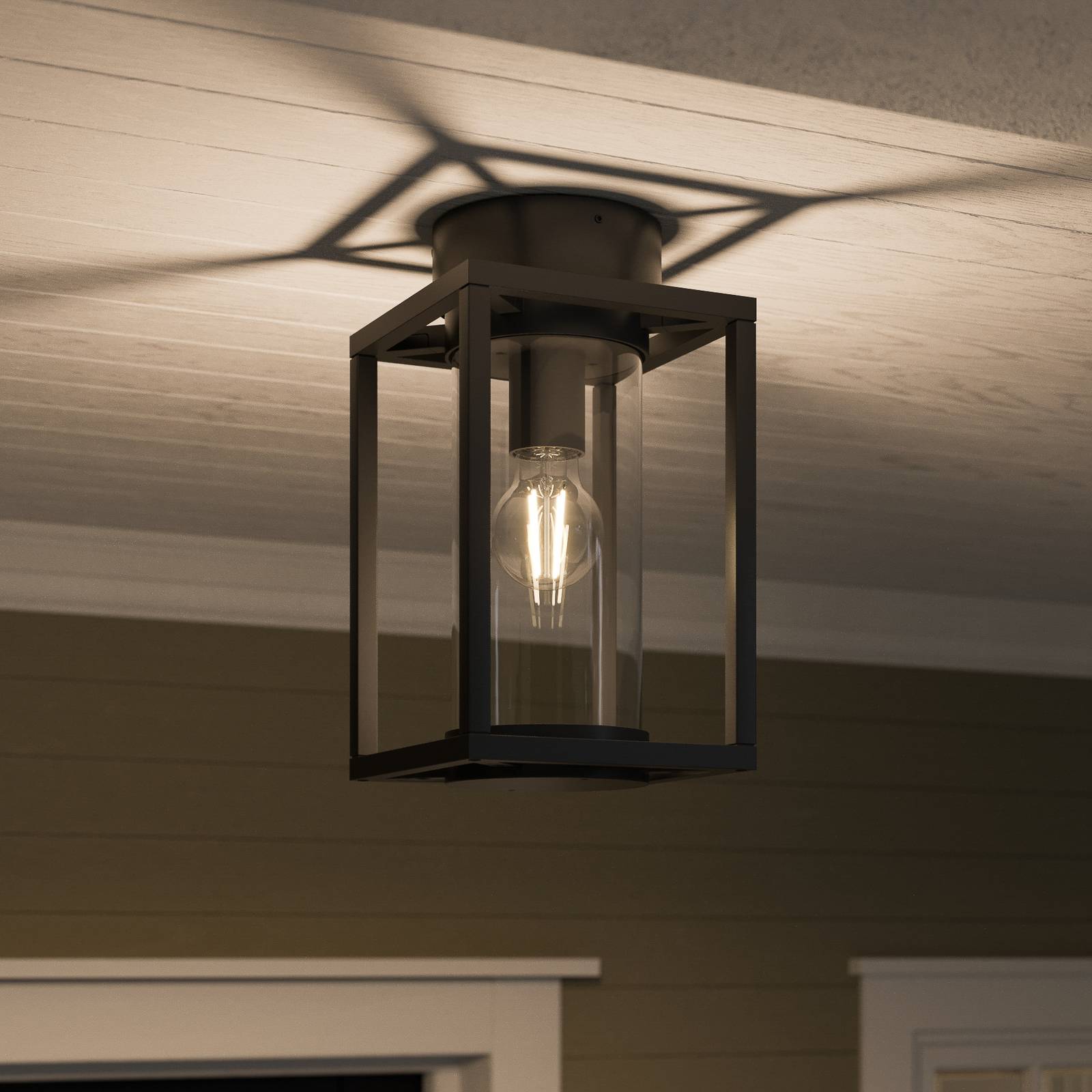 foto del prodotto lucande plafoniera da esterno ferda, 29 cm, antracite, ip44