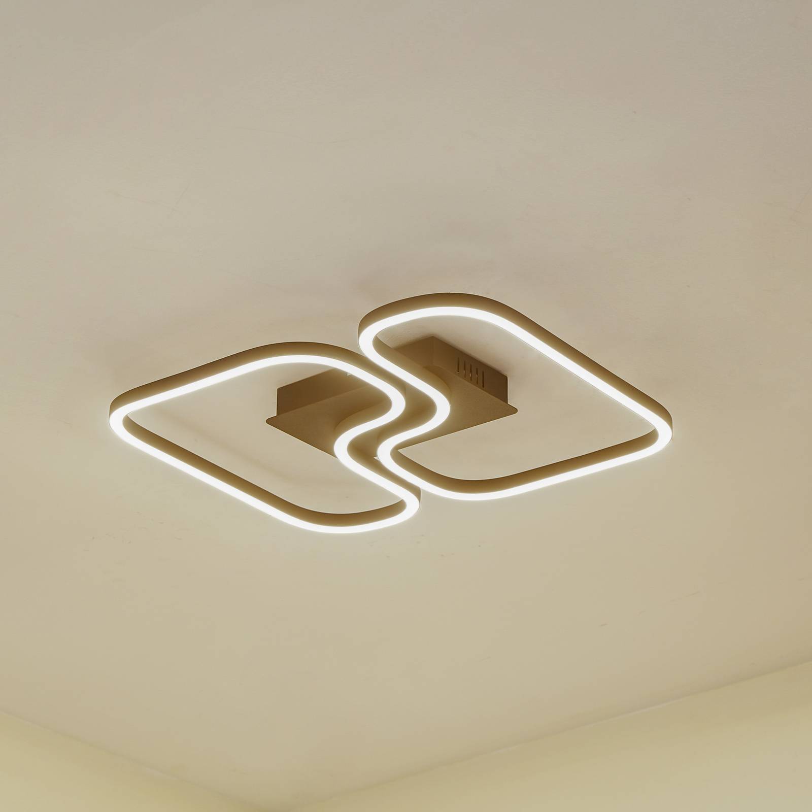 foto del prodotto lucande plafoniera led amiya, 47,6 cm, nero, alluminio