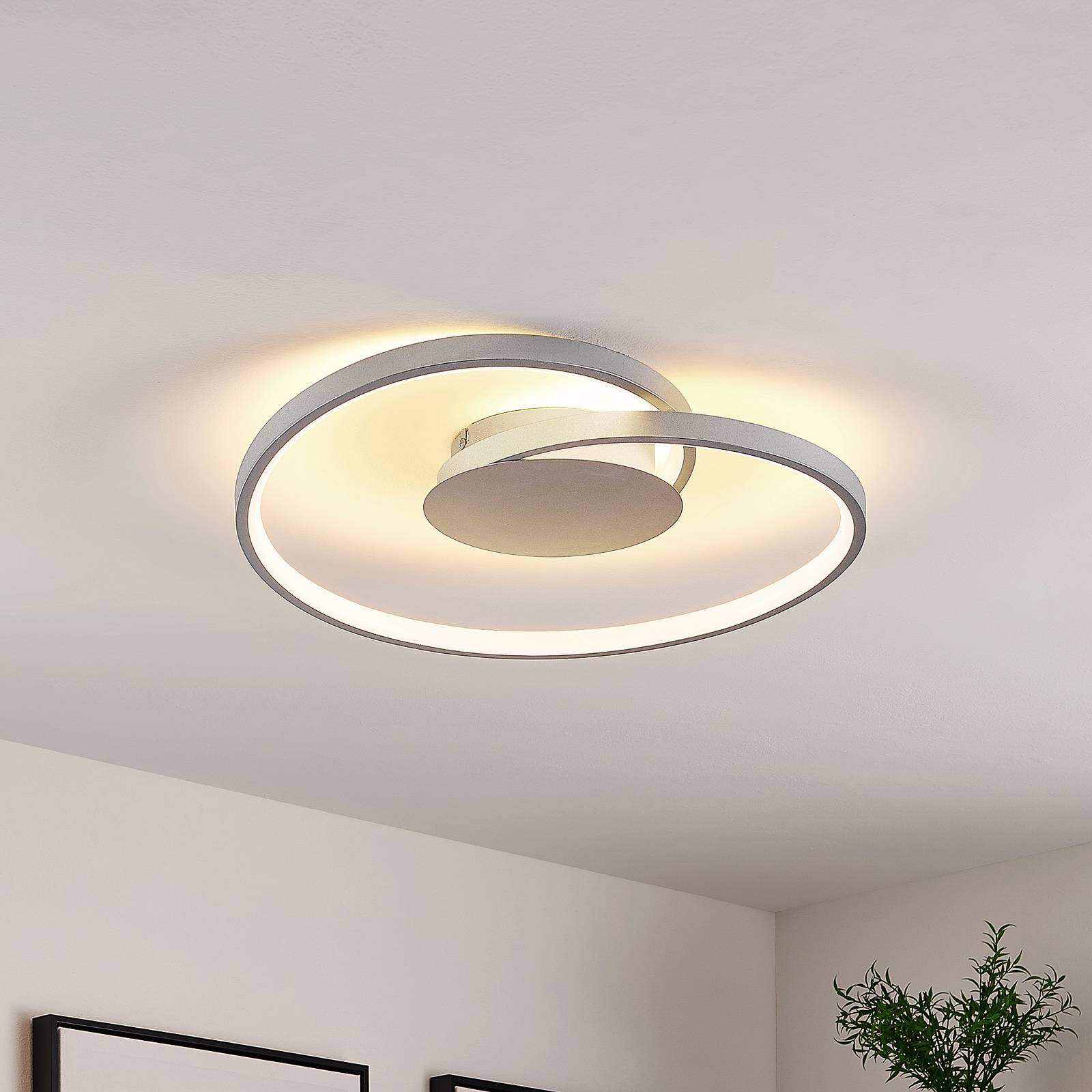 foto del prodotto lucande plafoniera led enesa, 46 cm, 2.700 k, dimmerabile