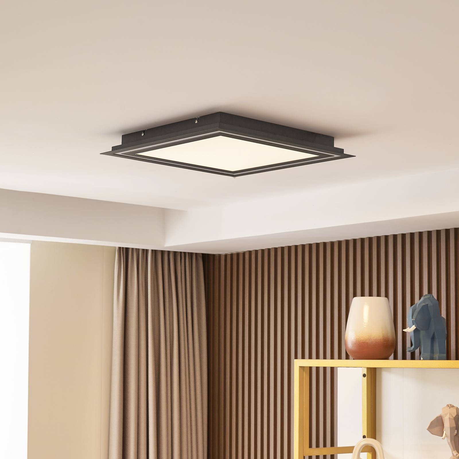 foto del prodotto lucande plafoniera led leicy, nera, 44 cm, rgb, cct