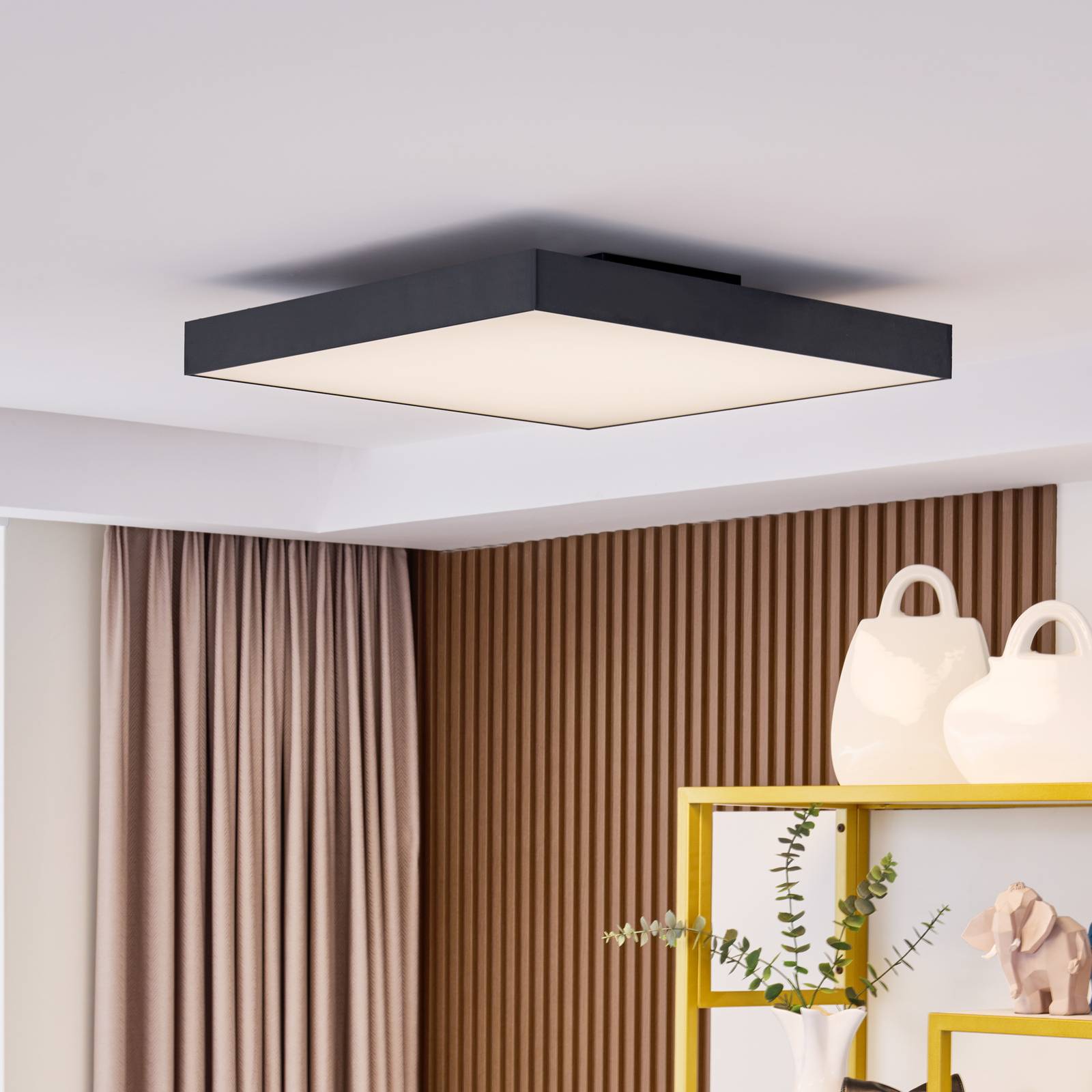 foto del prodotto lucande plafoniera led leicy, nera, 60 cm, rgbic, cct