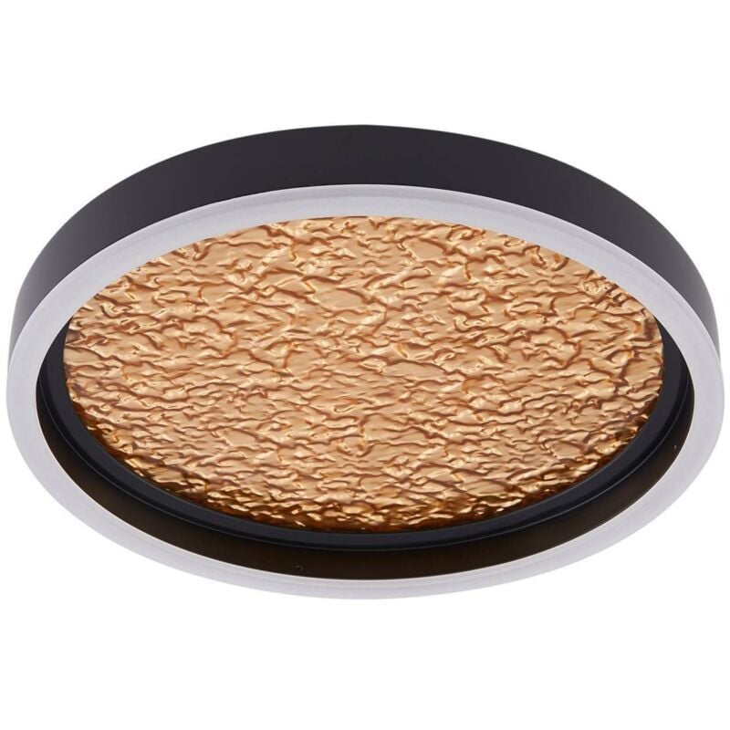 foto del prodotto lucande plafoniera led menulis, nero oro, pc, 30 cm