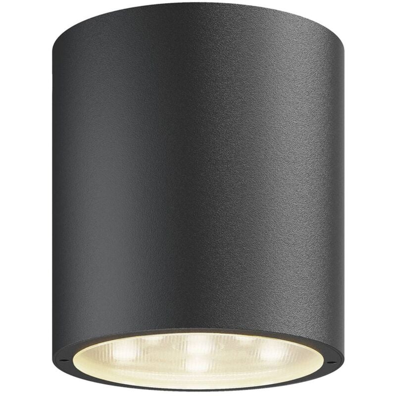 foto del prodotto lucande plafoniera led meret, rotonda, antracite, metallo