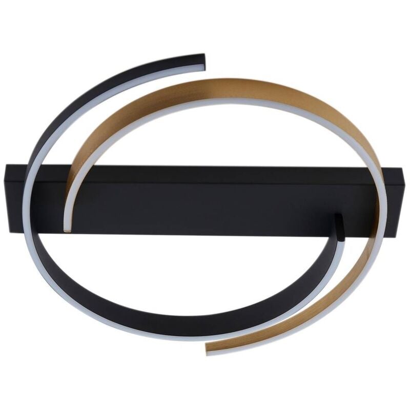 foto del prodotto lucande plafoniera led natsuma, nero oro, metallo, 50 cm