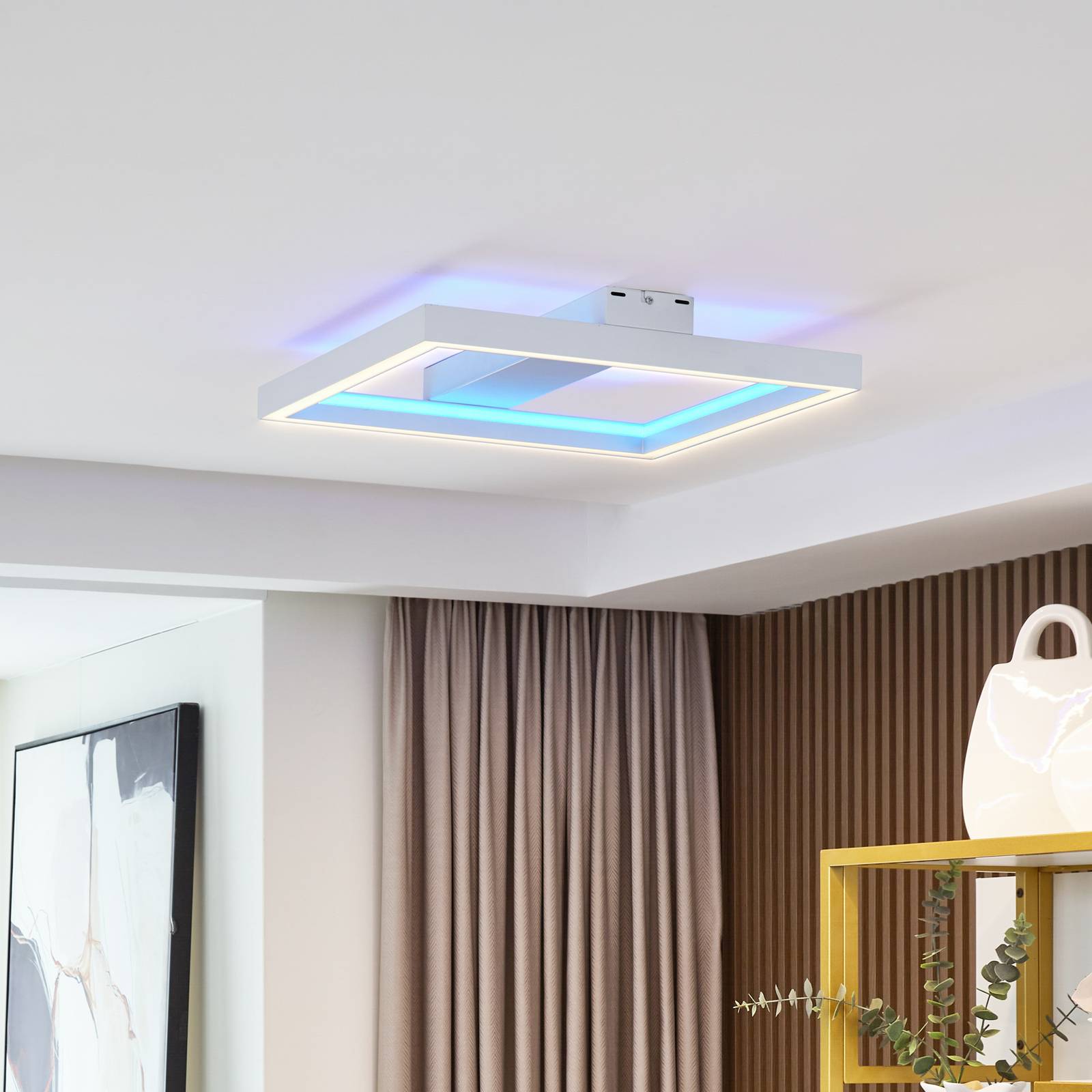 foto del prodotto lucande smart plafoniera led tjado, 50 cm, bianco, rgbw