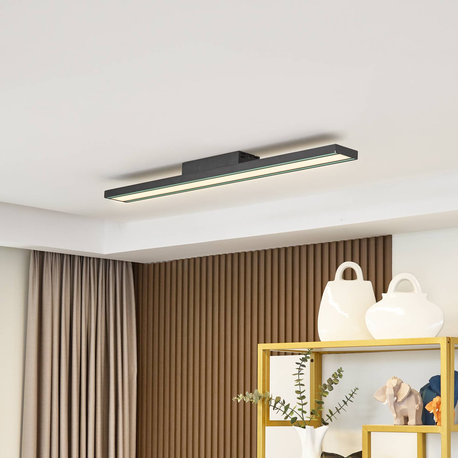 foto del prodotto lucande smart plafoniera leicy black 10 cm rgb cct