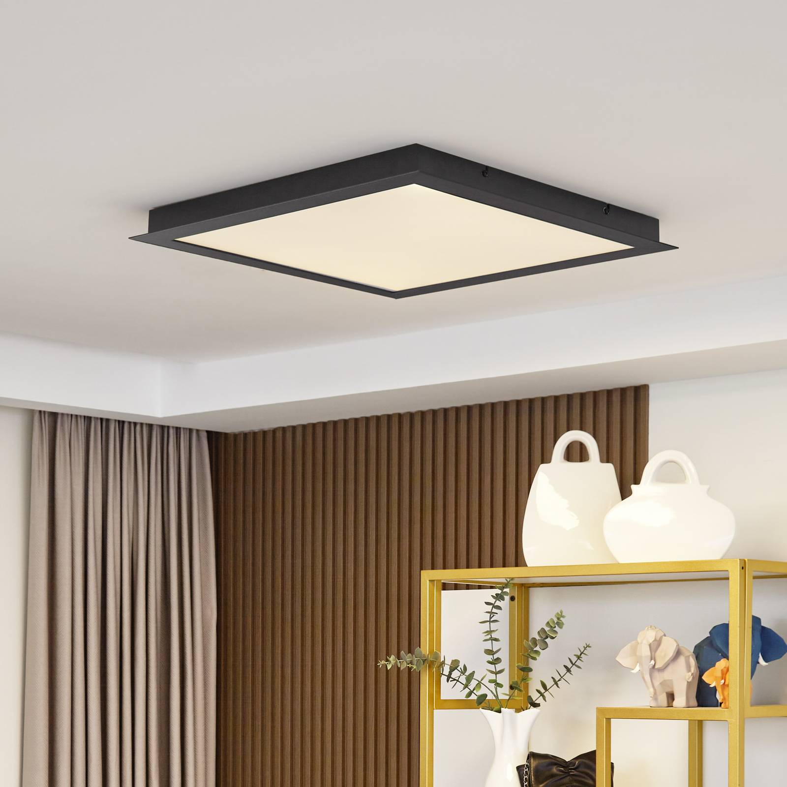 foto del prodotto lucande smart plafoniera leicy nero 65 cm rgb cct