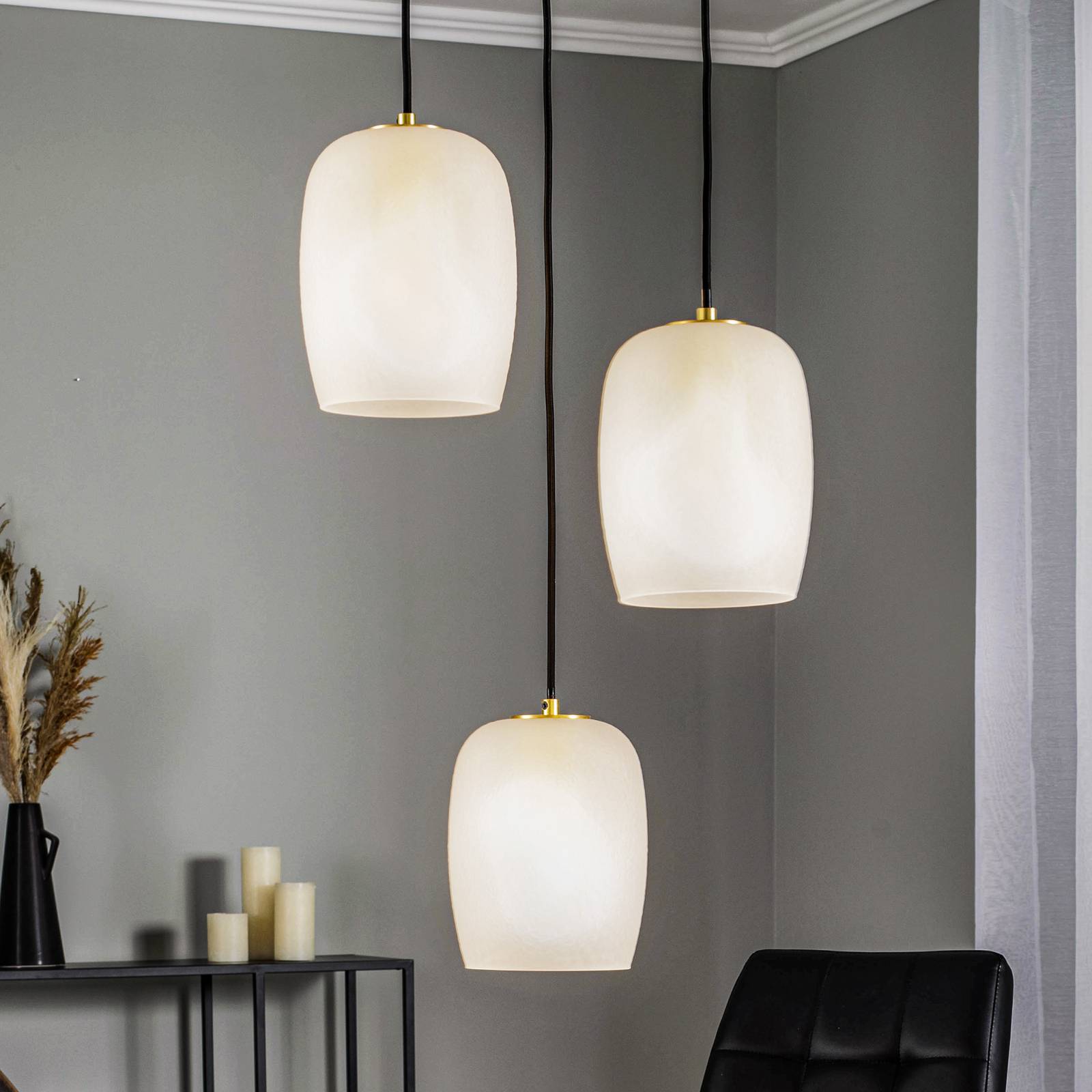 foto del prodotto lucande taylan lampada a sospensione a 3 luci in bundle