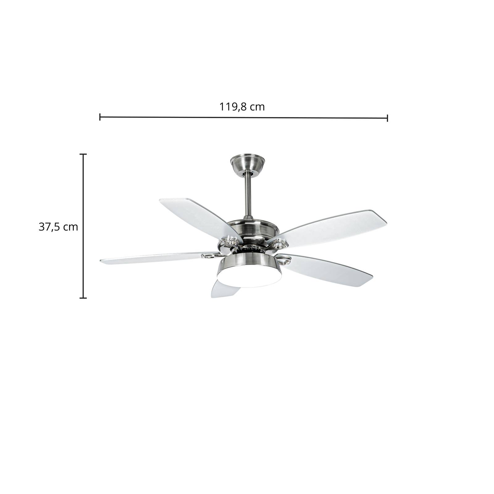 foto del prodotto lucande ventilatore da soffitto led kuvio, dc, silenzioso, 120 cm, cct