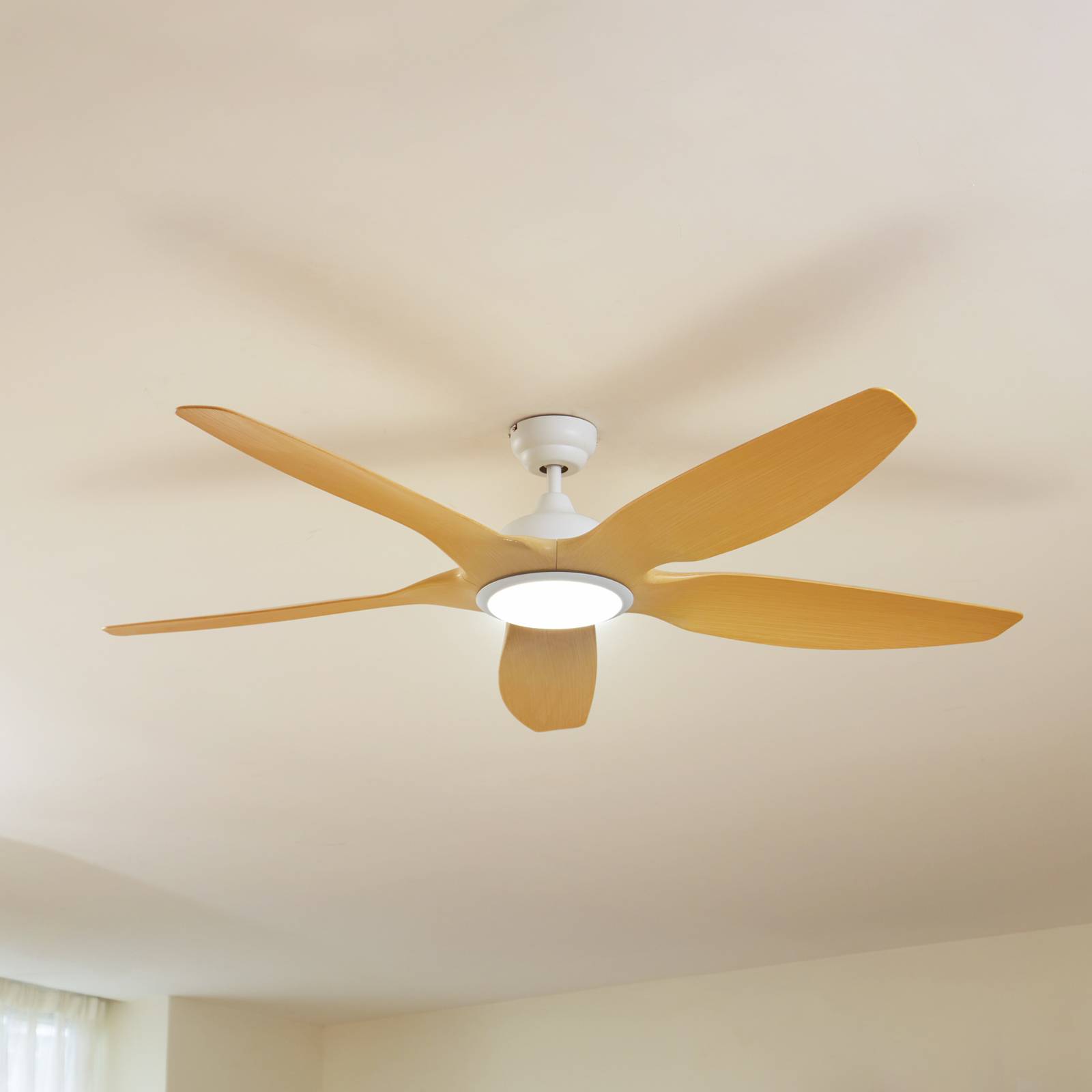 foto del prodotto lucande ventilatore da soffitto led omendo, bianco, dc, silenzioso, cct