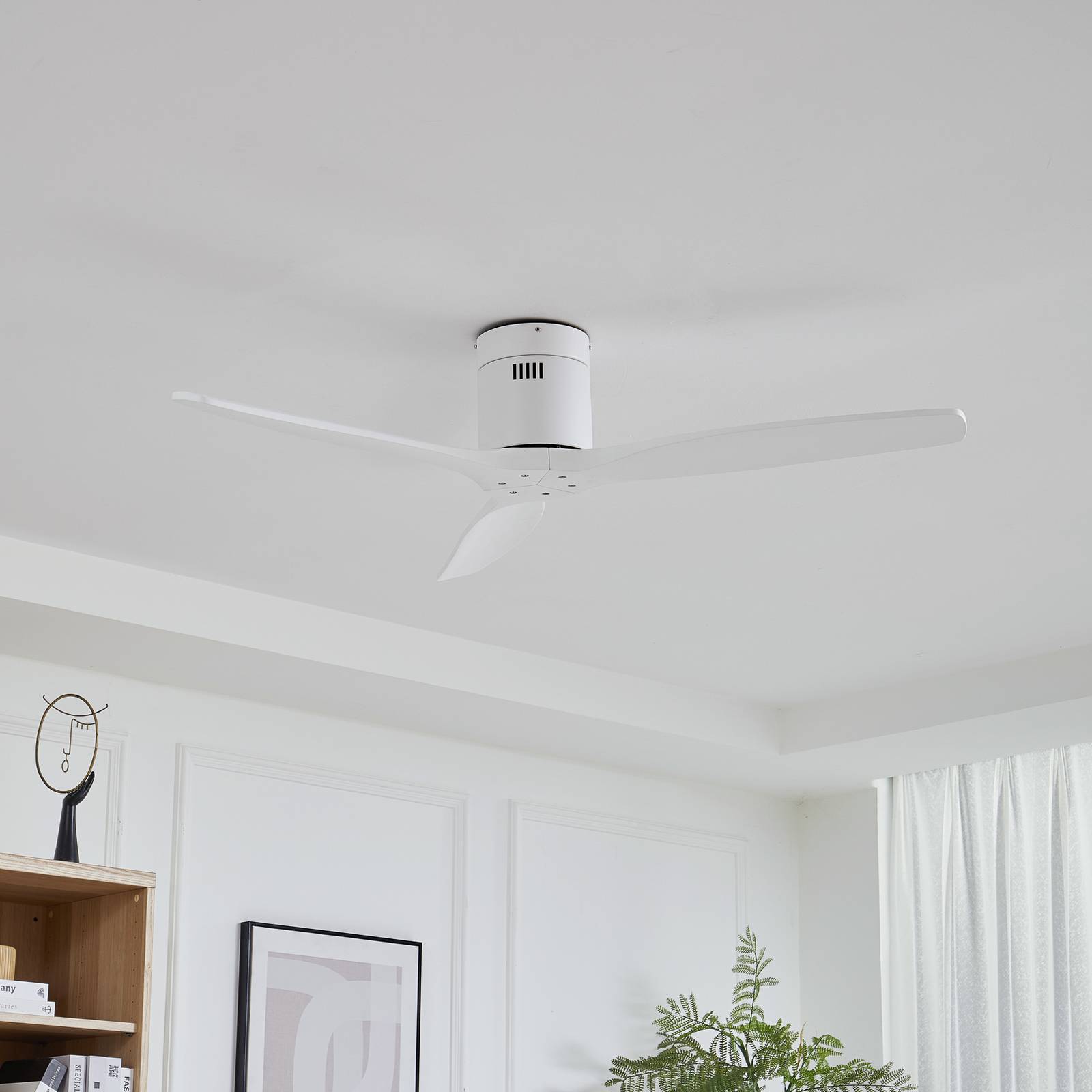 foto del prodotto lucande ventilatore da soffitto vindur, bianco, dc, silenzioso, 132 cm