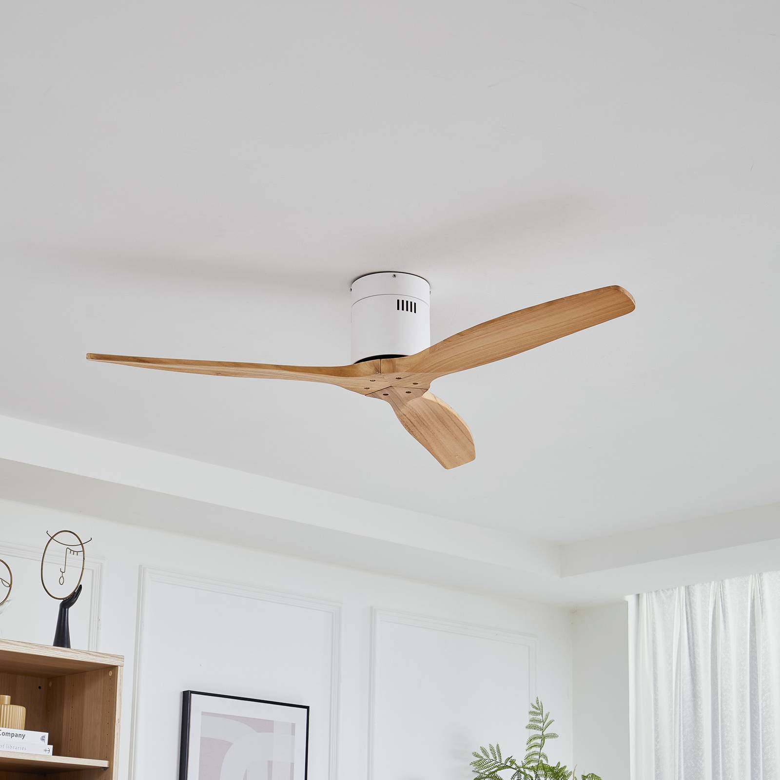 foto del prodotto lucande ventilatore da soffitto vindur, bianco legno, dc, silenzioso
