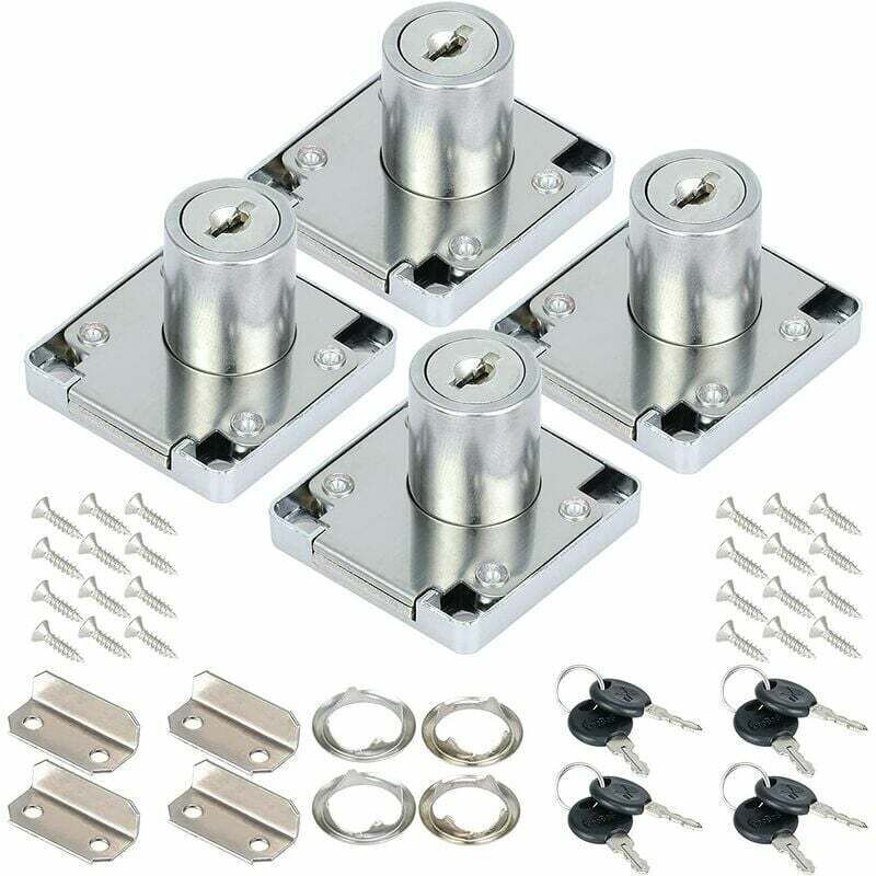 foto del prodotto lucchetto a camma in lega di zinco da 4 pezzi da 22 mm con chiavi simili per porte di cassette postali di mobili da ufficio 22 mm 