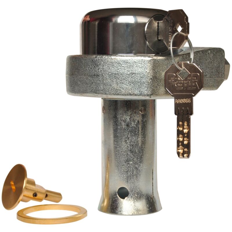 foto del prodotto lucchetto a campana prefer wl 10 in acciaio con 2 chiavi profilo europeo ed accessori - salone