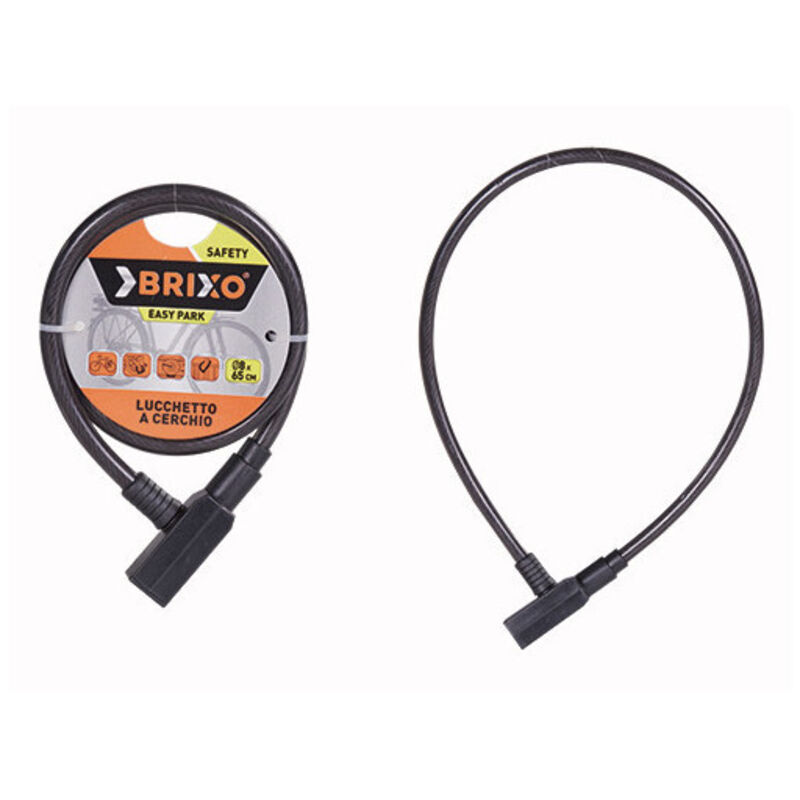 foto del prodotto lucchetto a cerchio per cicli brixo easy park - 8x65 cm.