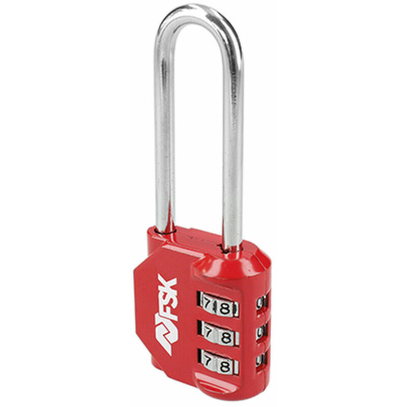 foto del prodotto lucchetto a combinazione ferrestock rosso 53 mm 