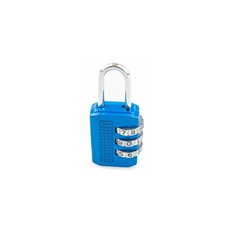 foto del prodotto lucchetto a combinazione handlock 3 numeri 25mm a n blu