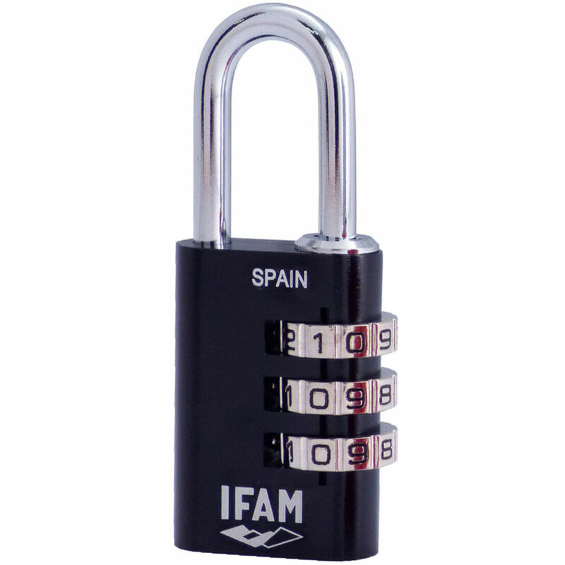 foto del prodotto lucchetto a combinazione ifam combi30 alluminio nero