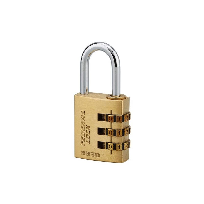 foto del prodotto lucchetto a combinazione in ottone, l.30 mm sans marque