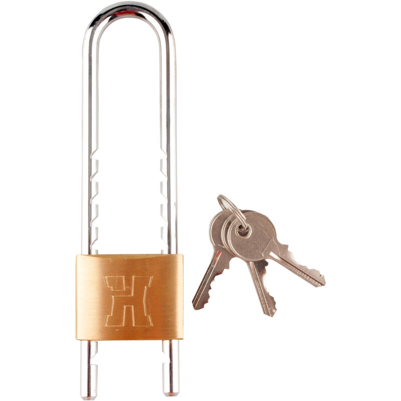 foto del prodotto lucchetto a maniglia in ottone arco regolabile 50mm