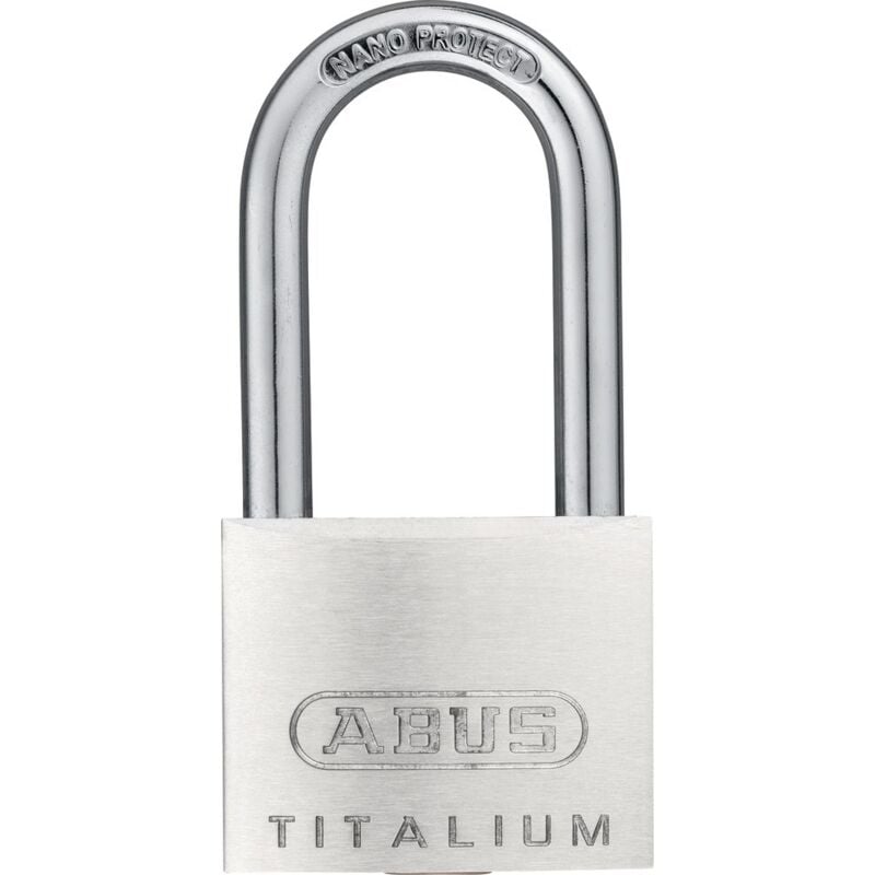 foto del prodotto lucchetto abus 64 titalium 40 x 79 x 14,5 mm con chiave 64ti 40hb40 ka