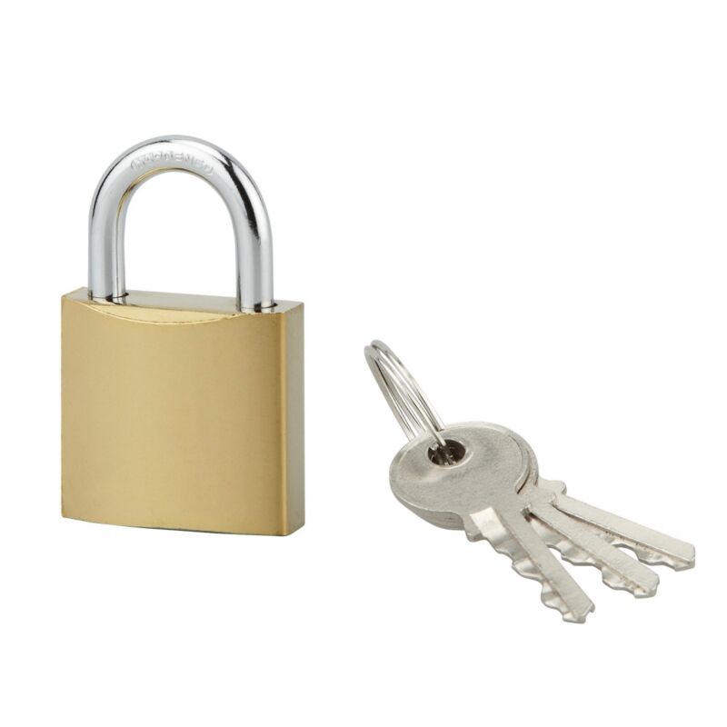 foto del prodotto lucchetto acera con chiave, base 30 mm, arco in acciaio temprato, 3 chiavi - serruprix