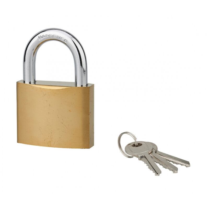 foto del prodotto lucchetto acera con chiave, base 60 mm, arco in acciaio temprato, 3 chiavi serruprix