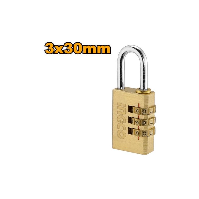 foto del prodotto lucchetto ad arco c combinaz. 30mm ingco