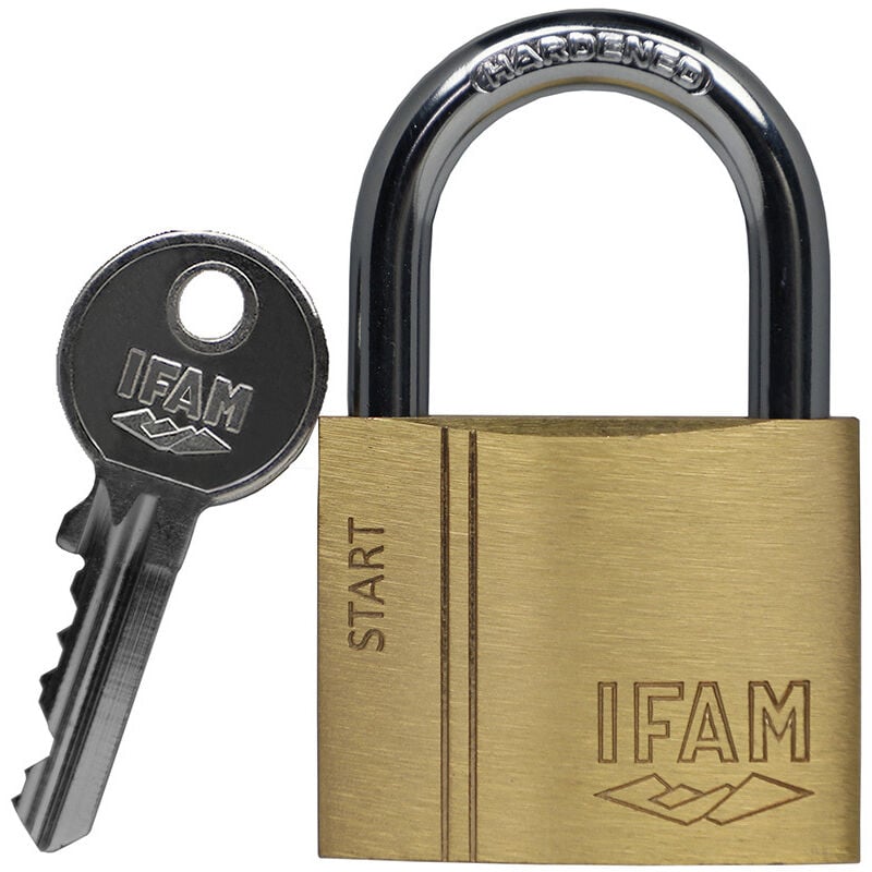 foto del prodotto lucchetto ad arco normale '40mm sr40' per chiave serreta in acciaio temperato e cromato chiavi incluse