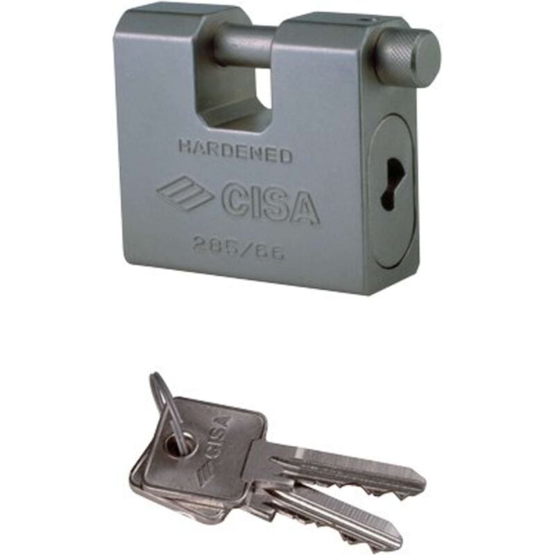 foto del prodotto lucchetto antiscasso 2855l cisa acciaio carbonitrurato chiavi 2 mm 66 1 pezzo