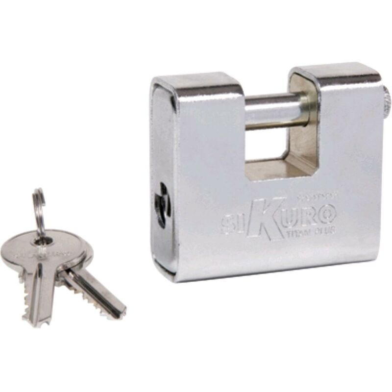 foto del prodotto lucchetto antiscasso corazzato sk ilsa sk90 ottone acciaio cromato chiavi 2 mm 91 ka1 - 6 pz