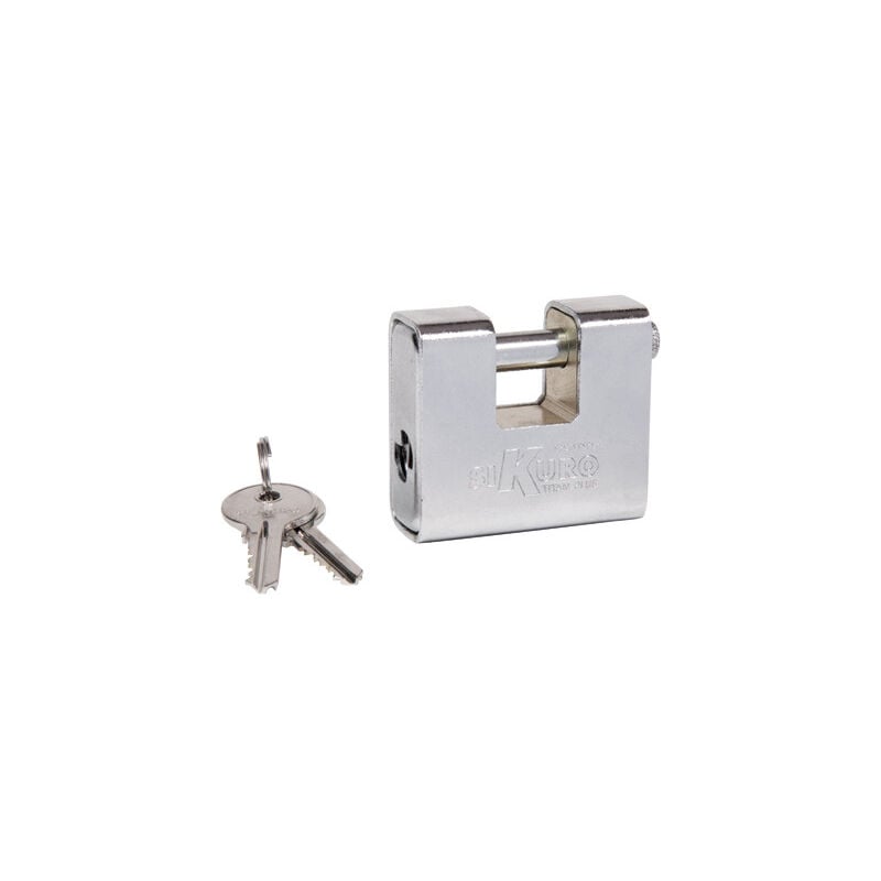 foto del prodotto lucchetto antiscasso corazzato sk ilsa sk90 ottone acciaio cromato chiavi 2 mm 91 ka1