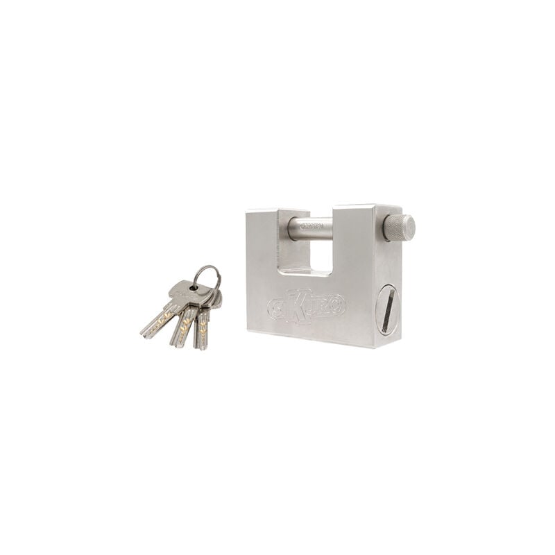 foto del prodotto lucchetto antiscasso ssu 84 ilsa acciaio carbonitrurato cromato chiavi 3 mm 84 ka2
