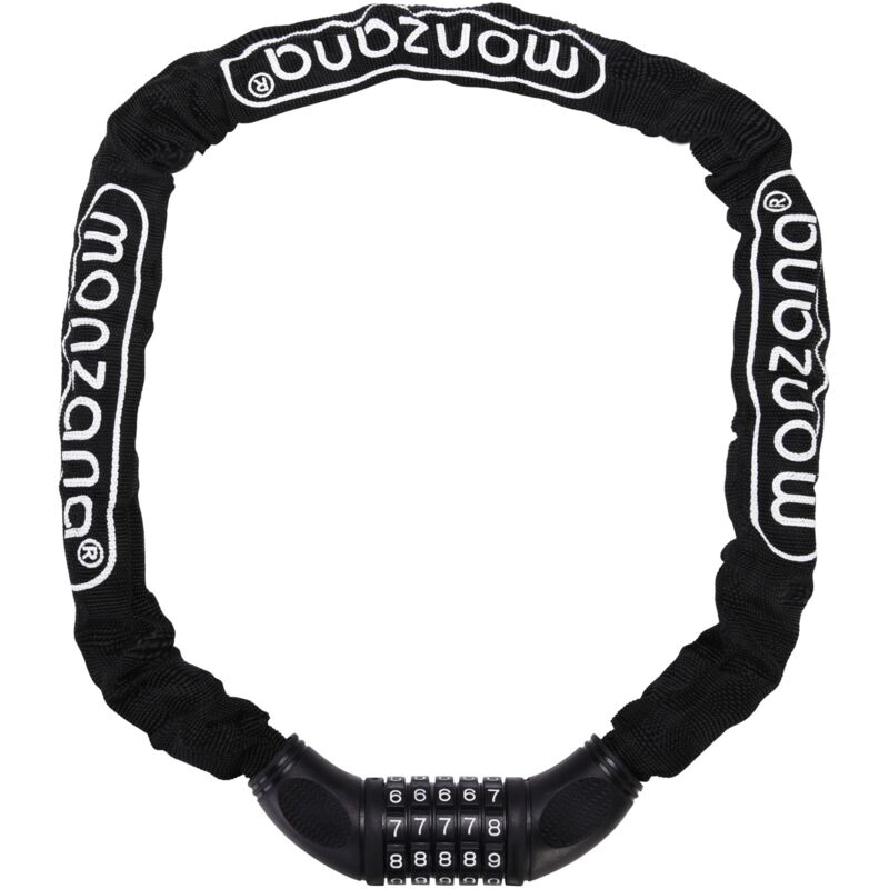 foto del prodotto lucchetto bici 90 120cm codice antifurto catena robusta 90cm de monzana