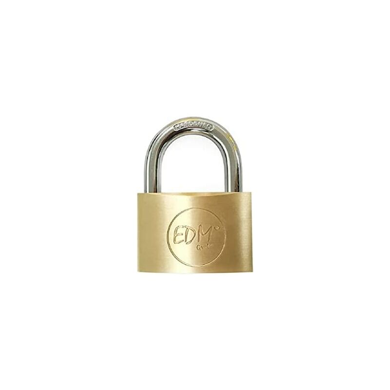 foto del prodotto lucchetto con chiave edm 85211 ottone 60 x 36 mm