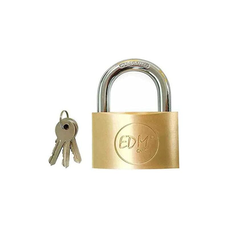foto del prodotto lucchetto con chiave edm 85212 ottone