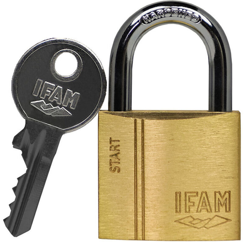 foto del prodotto lucchetto con chiave ifam sr30 30 mm ottone acciaio arco