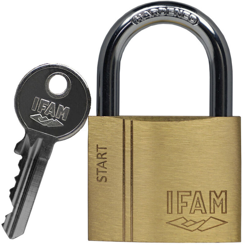 foto del prodotto lucchetto con chiave ifam sr40 ottone acciaio