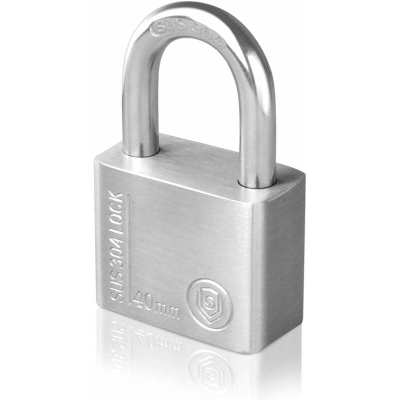 foto del prodotto lucchetto con chiave in acciaio inossidabile 304 da 50 mm, antiruggine, per esterni, resistente alle intemperie, lucchetto di sicurezza per